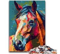 Jigsaws 1000 Pieces for Adults Horse Colorful Family Fun for Is Ideal As A Gift for The Whole Family for And Age 14 Years Up 50x75cm