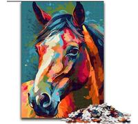 Jigsaws 1000 Pieces for Adults Horse Colorful Jigsaw Puzzles for Adults, 1000 Piece Develops Hand-Eye Coordination Skills, Perfect for Birthday Gifts (Size 50x75cm)