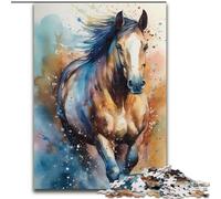 Jigsaws 1000 Pieces for Adults Horse Colorful Jigsaw Puzzles for Adults, 1000 Piece Develops Hand-Eye Coordination Skills, Perfect for Birthday Gifts (Size 50x75cm)