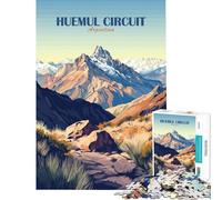 Jigsaws 1000 Pieces for Adults Huemul Circuit Argentina Landscape Art Brain Intelligence Challenge Addictive Toys Relax Games Family Activities Funny Gifts (size 38x26cm)