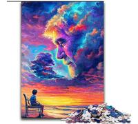 Jigsaws 1000 Pieces for Adults Human Face Color Cloud, for 14+ For Family Fun & Game Night Artists' Collection, Fine Arts 26x38cm