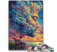 Jigsaws 1000 Pieces for Adults Human Face Color Cloud Help The Brain Exercise Addictive Toys to Cultivate Patience A Work of Art 26x38cm