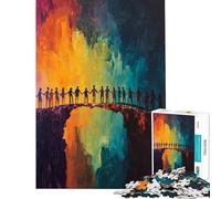 Jigsaws 1000 Pieces for Adults Humanity Bridge Toy Intellectual Game for Educational Game Hand Speed Race Gifts for Women Men (size 38x26cm)