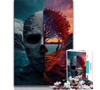 Jigsaws 1000 Pieces for Adults Humans Vs Nature Adult Puzzles,Challenging Game Gifts for Is Ideal As A Gift for The Whole Family 38x26cm