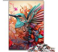 Jigsaws 1000 Pieces for Adults Hummingbird Art Wooden Puzzles size : 50x75cm Challenging Brain Teaser for Teenagers, Family Game Night Fun