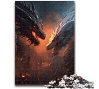 Jigsaws 1000 Pieces for Adults Ice And Fire Dragon Puzzles for Teenagers,Brain Intelligence Challenge Addictive Toys for Home Decoration (26x38cm)