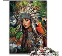 Jigsaws 1000 Pieces for Adults Indian Princess JigsawPuzzle 1000 Pieces for Adults Unique DIY Home Decor Gift Idea (size 26x38cm)