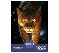 Jigsaws 1000 Pieces for Adults Intense Lion Portrait in The Dark Jigsaw for Adults Relaxing Games Presents for Women Fun at Home Activities, 70x50cm/1000pcs