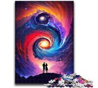 Jigsaws 1000 Pieces for Adults Intergalactic Couple Family Fun for Is Ideal As A Gift for The Whole Family for And Age 14 Years Up 26x38cm