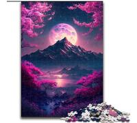 Jigsaws 1000 Pieces for Adults Japanese Landscape Neon Puzzles 1000 Pieces for Adults Engaging Family Game Night Activity (Size 50x75cm)