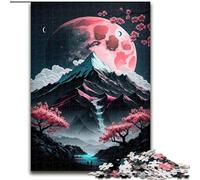 Jigsaws 1000 Pieces for Adults Japanese Landscape Neon Puzzles 1000 Pieces for Adults Engaging Family Game Night Activity (Size 26x38cm)