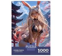 Jigsaws 1000 Pieces for Adults Japanese Playboy Bunny Girl Puzzles for Adults Brain Teaser Game Stress Reliever Unique Birthday And Xmas Gifts 52x38cm/1000pcs