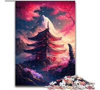 Jigsaws 1000 Pieces for Adults Japanese Temple Wooden Jigsaw Puzzles for Adults size 50x75cm Fun at Home Activities, Birthday Present, Travel Gifts