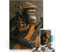 Jigsaws 1000 Pieces for Adults Jazz Ape Vibes Trainieren Sie Ihr Gehirn und Ihre Hände Einzigartige Wohndekoration und Geschenke75x50cm