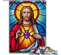 Jigsaws 1000 Pieces for Adults Jesus Art Jigsaw for Teenager & Families, Perfect DIY Decor & Brain-Teasing Challenge (size 26x38cm)