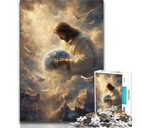 Jigsaws 1000 Pieces for Adults Jesus,Help The Brain Exercise Addictive Toys to Cultivate Patience Gift For Birthdays (38x26cm)