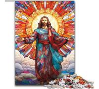 Jigsaws 1000 Pieces for Adults Jesus in The Sky cardboard Puzzles Brain Teaser Game for Teenagers, Perfect 26x38cm