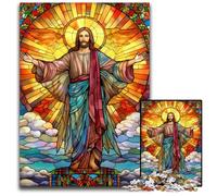 Jigsaws 1000 Pieces for Adults Jesus in The Sky Puzzles for Adults Fun at Home Activities, Birthday Present, Travel Gifts 50x75CM/19.68x29.52inch