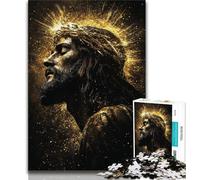 Jigsaws 1000 Pieces for Adults Jesus,Stress Reliever Difficult Challenge Every Piece Is Unique - Challenging Family Fun Game (38x26cm)