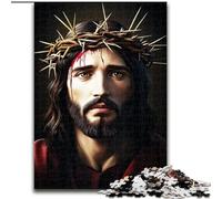 Jigsaws 1000 Pieces for Adults Jesus,Stress Reliever Difficult Challenge Every Piece Is Unique - Challenging Family Fun Game 50x75cm