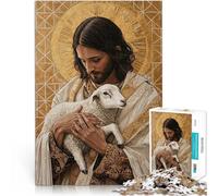 Jigsaws 1000 Pieces for Adults Jesus with Lamb Help the brain exercise addictive toys to cultivate patience A Work of Art 50x70cm