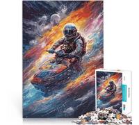 Jigsaws 1000 Pieces for Adults Jet Ski Astronaut Planets Familienspiel für und Künstlersammlung, Bildende Kunst75x50cm