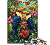 Jigsaws 1000 Pieces for Adults Jungle Parrot Adult Puzzles,Challenging Game Gifts for Is Ideal As A Gift for The Whole Family (26x38cm)