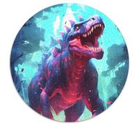 Jigsaws 1000 Pieces for Adults Jurassic Era Dinosaur Round Puzzles 1000 Pieces for Adults Challenging Brain Teaser - Relaxing Toy for Teenagers 1000pcs (67.5x67.5cm)