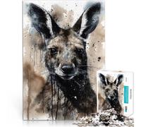 Jigsaws 1000 Pieces for Adults Kangaroo Australian Icon Challenging To Complete But Fun And Humorous deal as gifts for the whole family 26x38cm