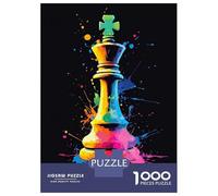 Jigsaws 1000 Pieces for Adults King Chess Piece Art Jigsaws for Adults Relax Games Presents for Women Unique Birthday And Xmas Gifts 38x26cm/1000pcs