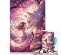 Jigsaws 1000 Pieces for Adults “kitsune ethereal Bond” Made of cardboard,for ages 14 and over game wall decoration Great gifts and toys。size:26x38cm/10.24x14.96inch