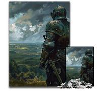 Jigsaws 1000 Pieces for Adults Knight on A Hilltop Wooden Puzzles Brain Teaser Game for Teenagers Perfect 1000 PCS(75x50cm)