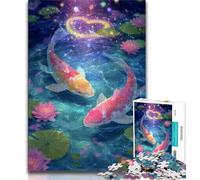 Jigsaws 1000 Pieces for Adults Koi,Help The Brain Exercise Addictive Toys to Cultivate Patience Gift For Birthdays (75x50cm)