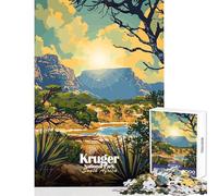 Jigsaws 1000 Pieces for Adults Kruger National Park South Africa Shared Joyful Family Experience Wonderful Christmas Surprise Gifts (50x75cm)