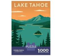 Jigsaws 1000 Pieces for Adults Lake Tahoe Travel Puzzle for Adults Relax Games Analysis And Logic Christmas Birthday Gifts 70x50cm/1000pcs