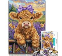 Jigsaws 1000 Pieces for Adults Lavender Yak,Help The Brain Exercise Addictive Toys to Cultivate Patience Gift For Birthdays 75x50cm