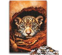 Jigsaws 1000 Pieces for Adults Leopard in The Cave Family Fun Fun at Home Activities, Birthday Present,Travel Gifts, for And 14 Years Old 50x75cm