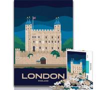 Jigsaws 1000 Pieces for Adults London Cityscape,Help The Brain Exercise Addictive Toys to Cultivate Patience Artists Collection,Fine Art (75x50cm)