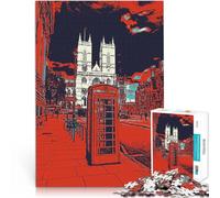 Jigsaws 1000 Pieces for Adults London Street Scene Anspruchsvolles Spiel und Familienspaß Gutes Geschenk75x50cm