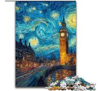 Jigsaws 1000 Pieces for Adults London Under The Night Sky, for 14+ For Family Fun & Game Night Artists' Collection, Fine Arts 50x75cm