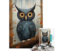Jigsaws 1000 Pieces for Adults Loving Owl Funny Brain Intelligence Challenge Addictive Toys Relax Games Family Activities Funny Gifts (size 50x75cm)