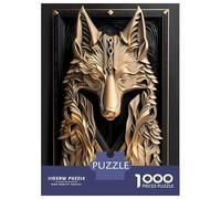Jigsaws 1000 Pieces for Adults Luxurious Golden Wolf Puzzles for Adults Brain Teaser Game Stress Reliever Unique Birthday And Xmas Gifts 70x50cm/1000pcs