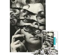 Jigsaws 1000 Pieces for Adults Madness Difficult And Challenge Pattern Assembly Practical Game Suitable for People Aged 14 And Above (38X26cm)