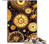 Jigsaws 1000 Pieces for Adults Magic Clock Made of Wood, Perfect DIY Art Decor Or Birthday Gift size 50X75CM Challenging Brain Teaser - Relaxing Toy for Teenagers