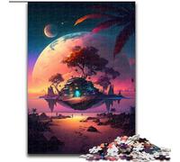 Jigsaws 1000 Pieces for Adults Magic Villa Made of Wood, Perfect DIY Art Decor Or Birthday Gift 50x75cm Brain Teaser Game for Teenagers, Perfect