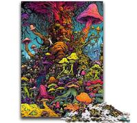 Jigsaws 1000 Pieces for Adults Magical Mushrooms Challenging Game And Family Play with Fully Interlocking Randomly Shaped Pieces 50x75cm