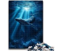 Jigsaws 1000 Pieces for Adults Magical Whale Family Game Stress Reliever Difficult Challenge Suitable for Couples 50x75cm
