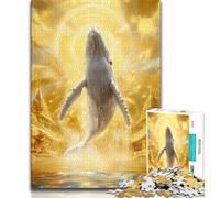 Jigsaws 1000 Pieces for Adults Magical Whale,Help The Brain Exercise Addictive Toys to Cultivate Patience Artists Collection,Fine Art 38X26CM