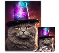 Jigsaws 1000 Pieces for Adults Magical Wizard Cat Meme Difficult Puzzles for Adults for Home Decor Brain Training 1000 PCS(38x26cm)