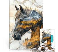 Jigsaws 1000 Pieces for Adults Majestic Spirit of the Wild Relax Games 26x38cm Suitable for desktop decoration for Age 14 Years Up